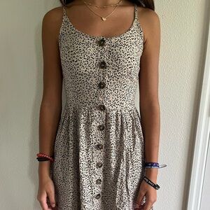 Summer dress leopard cotton size M